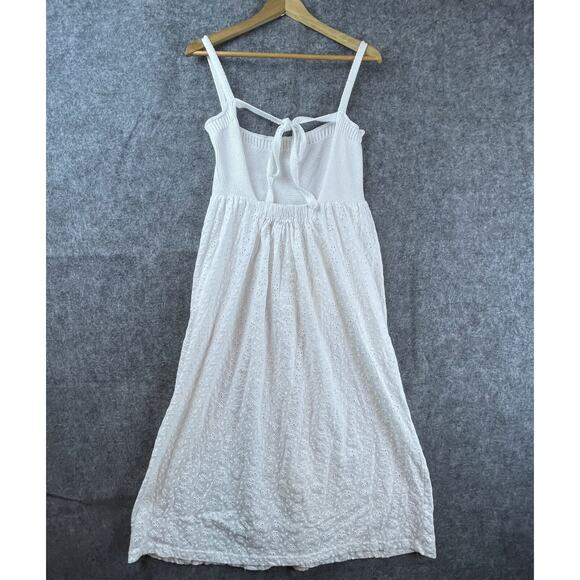 ASOS Design Dress 6 White Eyelet Babydoll Crochet Feminine Romantic Summery - Picture 2 of 8